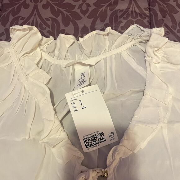 H&M Ruffled Trimmed Drawstring Blouse - Picture 4 of 11